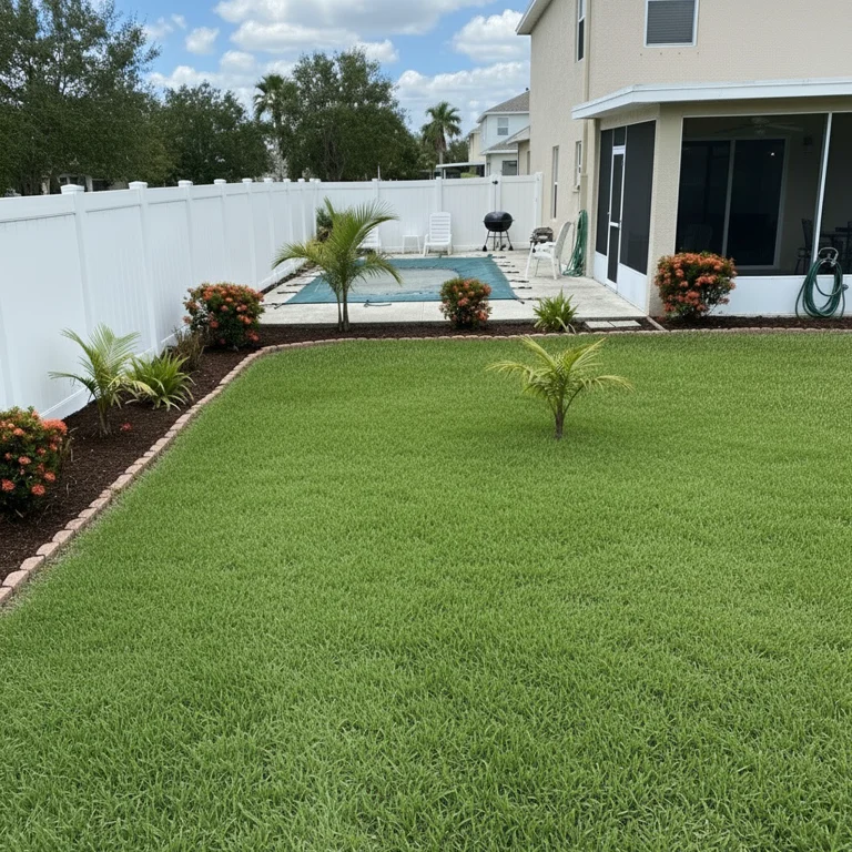 Garden concept with layered planting, stone seat wall, and a sheltered focal border